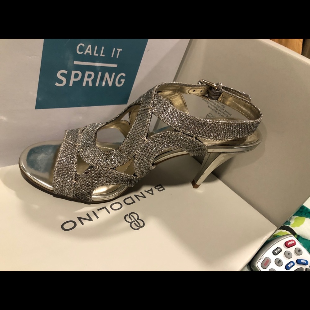 Silver glider heels